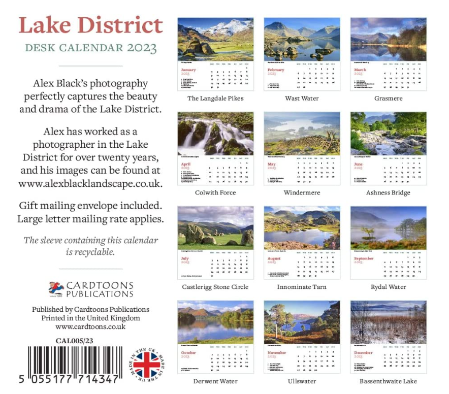 Lake District Desk Calendar 2023 Lake District Shop