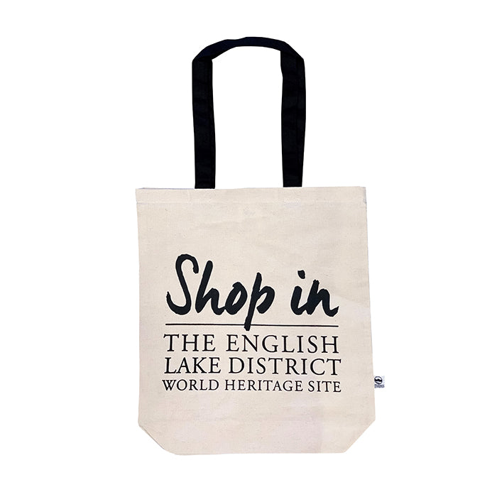 Front of a tote bag Lake District shop gifts world heritage small