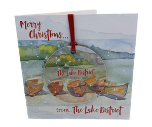 在幻灯片中打开图片，Emma Ball - Lake District - Christmas Bauble card
